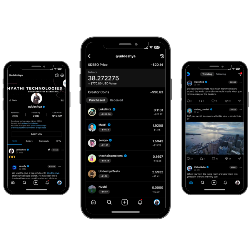 Screenshot of a mobile app developed by Hyathi