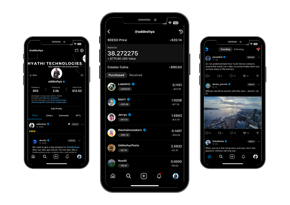 Screenshot of a mobile app developed by Hyathi